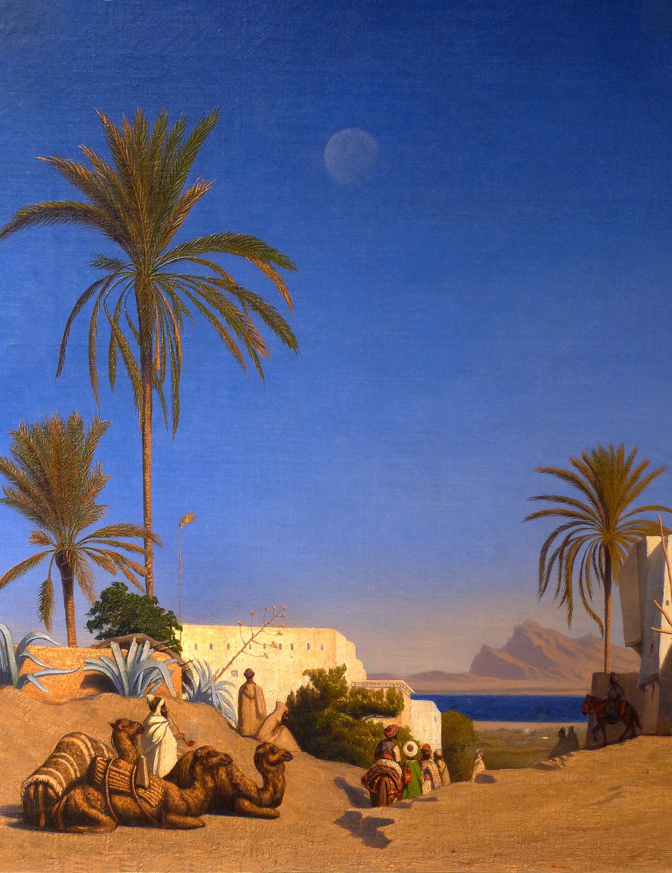 Krajobraz Algierii (fragment) autorstwa Charles Theodore (1814 88) Frere