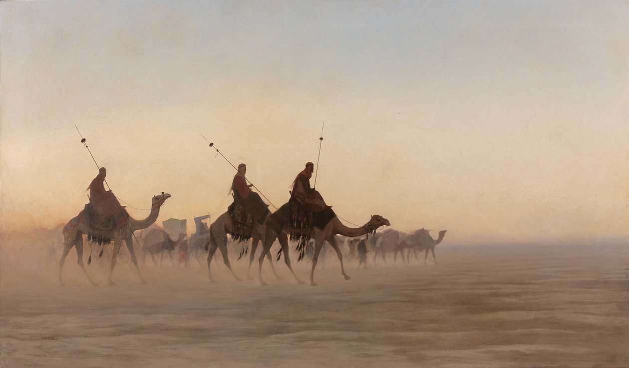 Wielka karawana Mekki. autorstwa Charles Theodore Frere