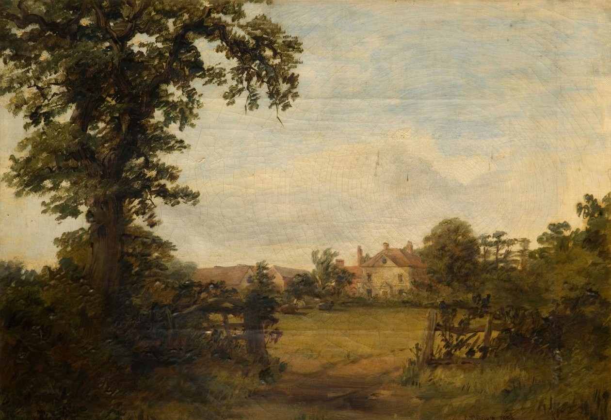 Farma Metchley Park, Harborne, 1845. autorstwa Charles Thomas Burt