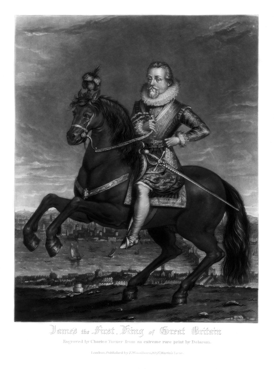 Jakub I, król Wielkiej Brytanii, 1816. autorstwa Charles Turner
