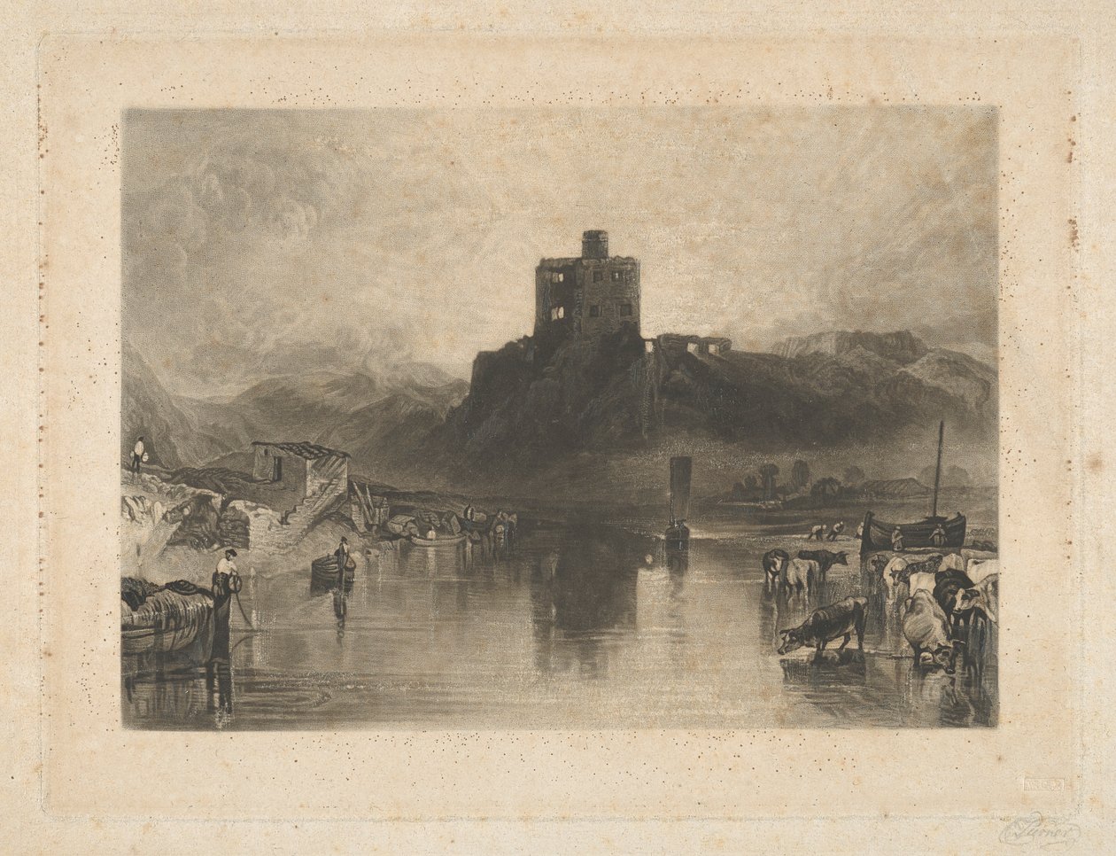 Zamek Norham nad rzeką Tweed autorstwa Charles Turner