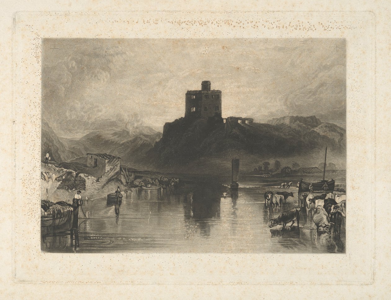 Zamek Norham nad rzeką Tweed autorstwa Charles Turner