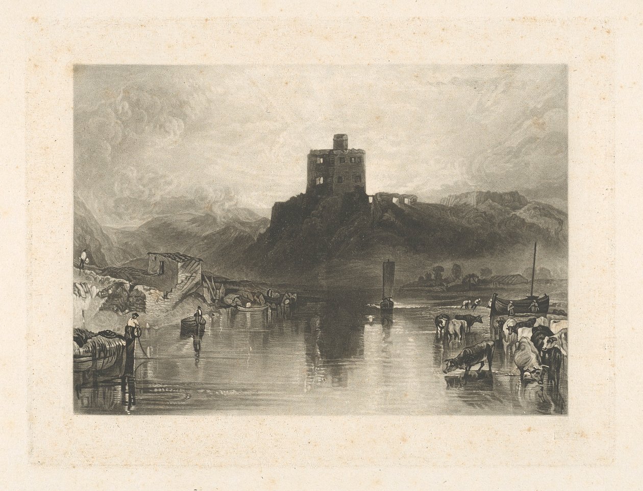 Zamek Norham nad rzeką Tweed autorstwa Charles Turner
