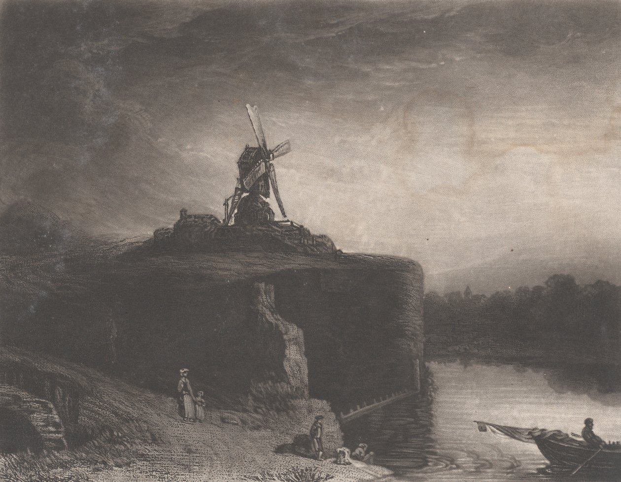 Młyn Rembrandta, 1823. autorstwa Charles Turner