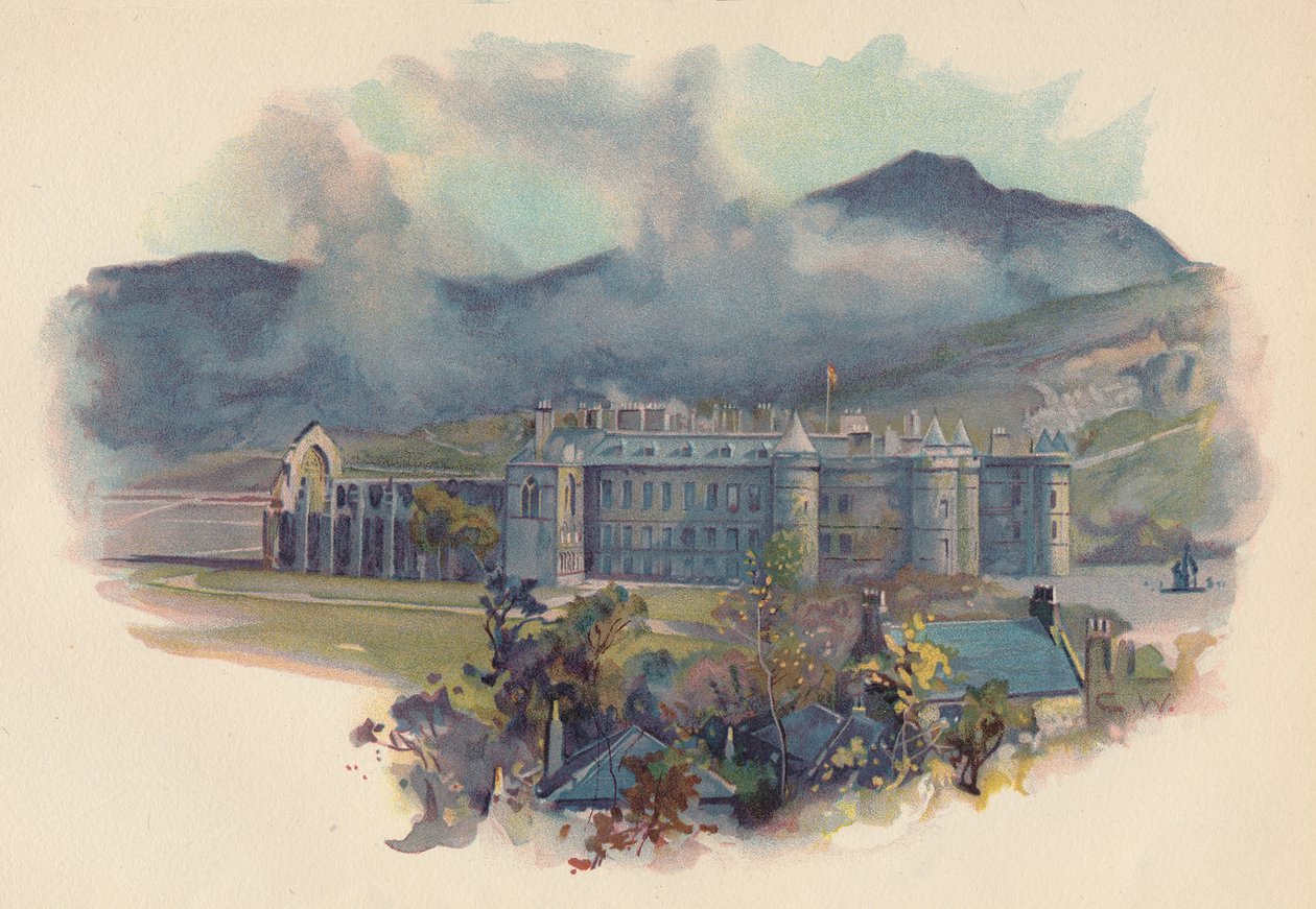 Pałac Holyrood, ok. 1890 autorstwa Charles Wilkinson