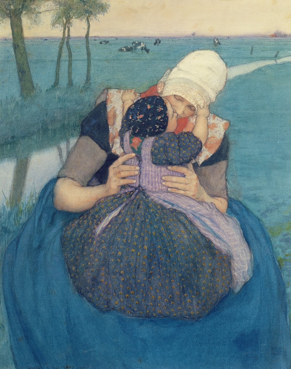 Matka i dziecko, 1900 r. autorstwa Charles William Bartlett