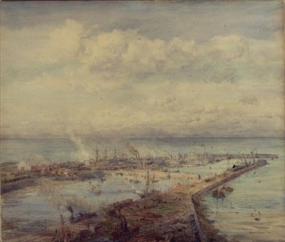 Port Troon, Kornwalia autorstwa Charles William Wyllie