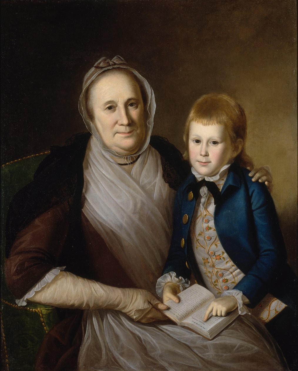 Pani James Smith i wnuk, 1776. autorstwa Charles Willson Peale