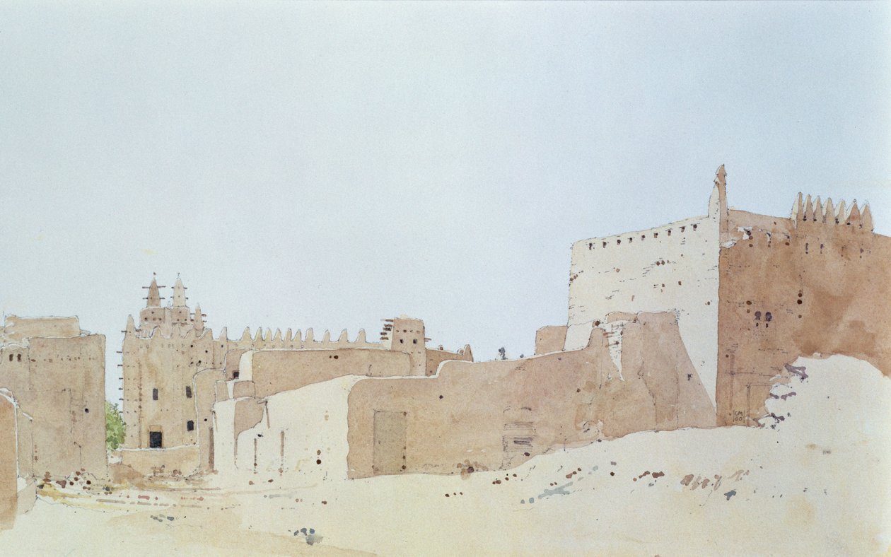 Wielki Meczet w Djenne (Mali), poniedziałek, 2000 autorstwa Charlie Millar