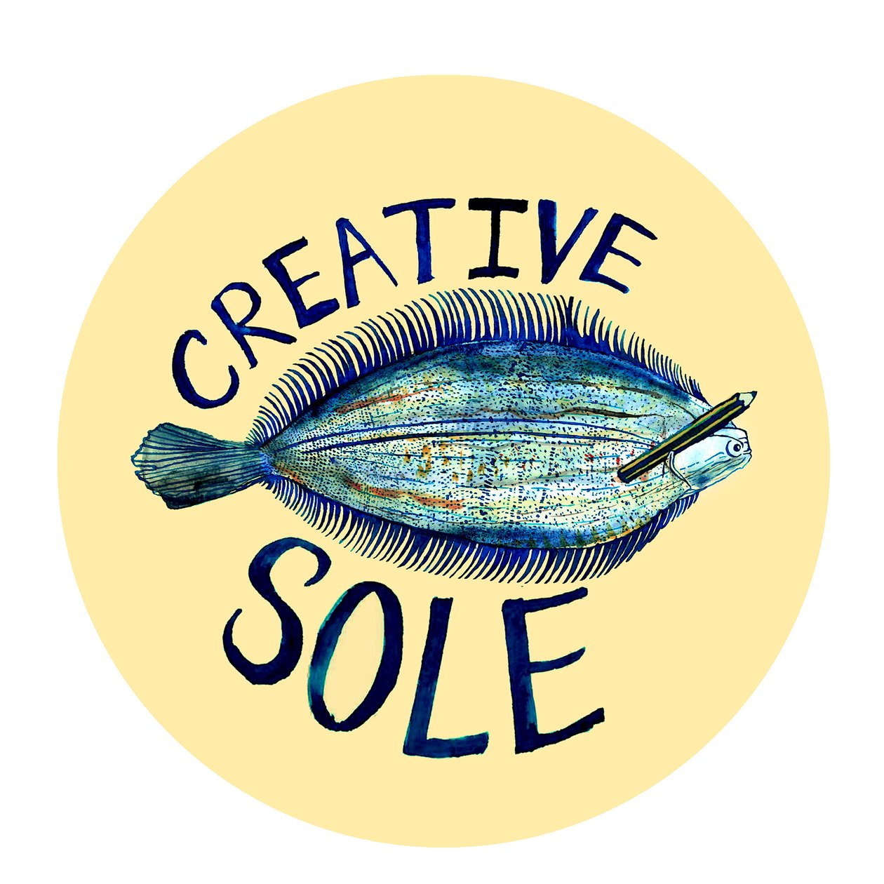 Creative Sole, 2019 (pióro, tusz i akwarela) autorstwa Charlotte Orr