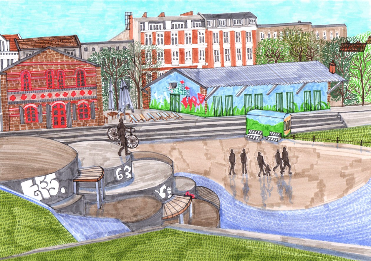 Park Görlitzer, 2017 (pędzelki) autorstwa Charlotte Orr