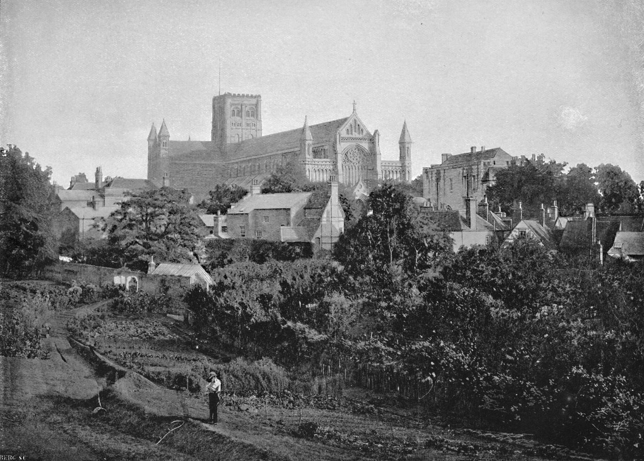Katedra św. Albansa, ok. 1896 r. autorstwa Chester Vaughan