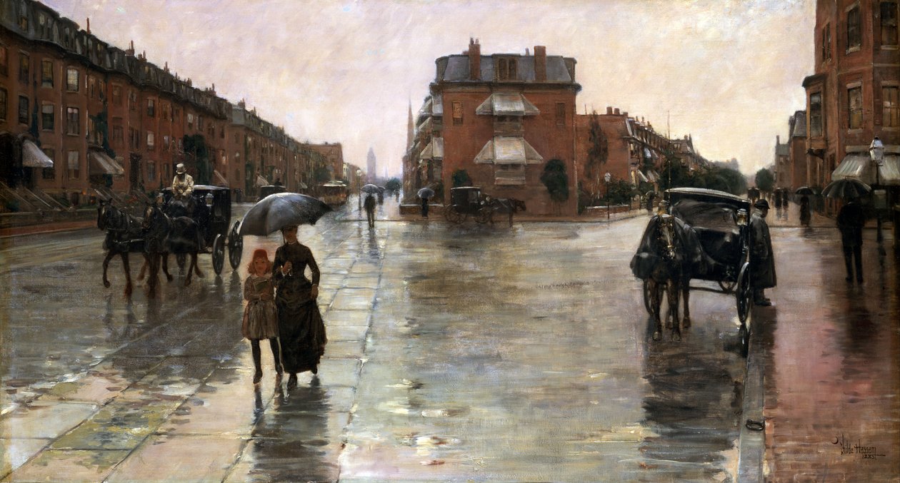 Deszczowy dzień, Boston autorstwa Childe Hassam