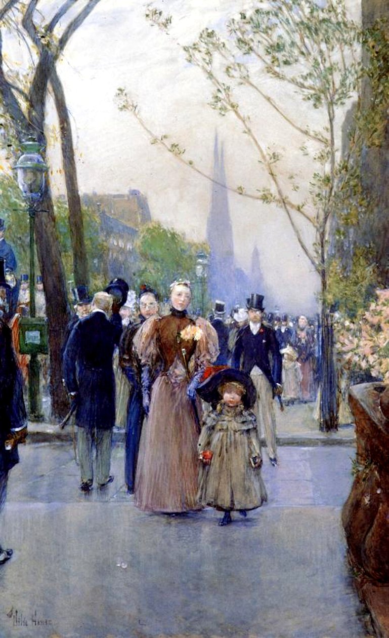 Piąta Aleja, niedziela autorstwa Childe Frederick Hassam