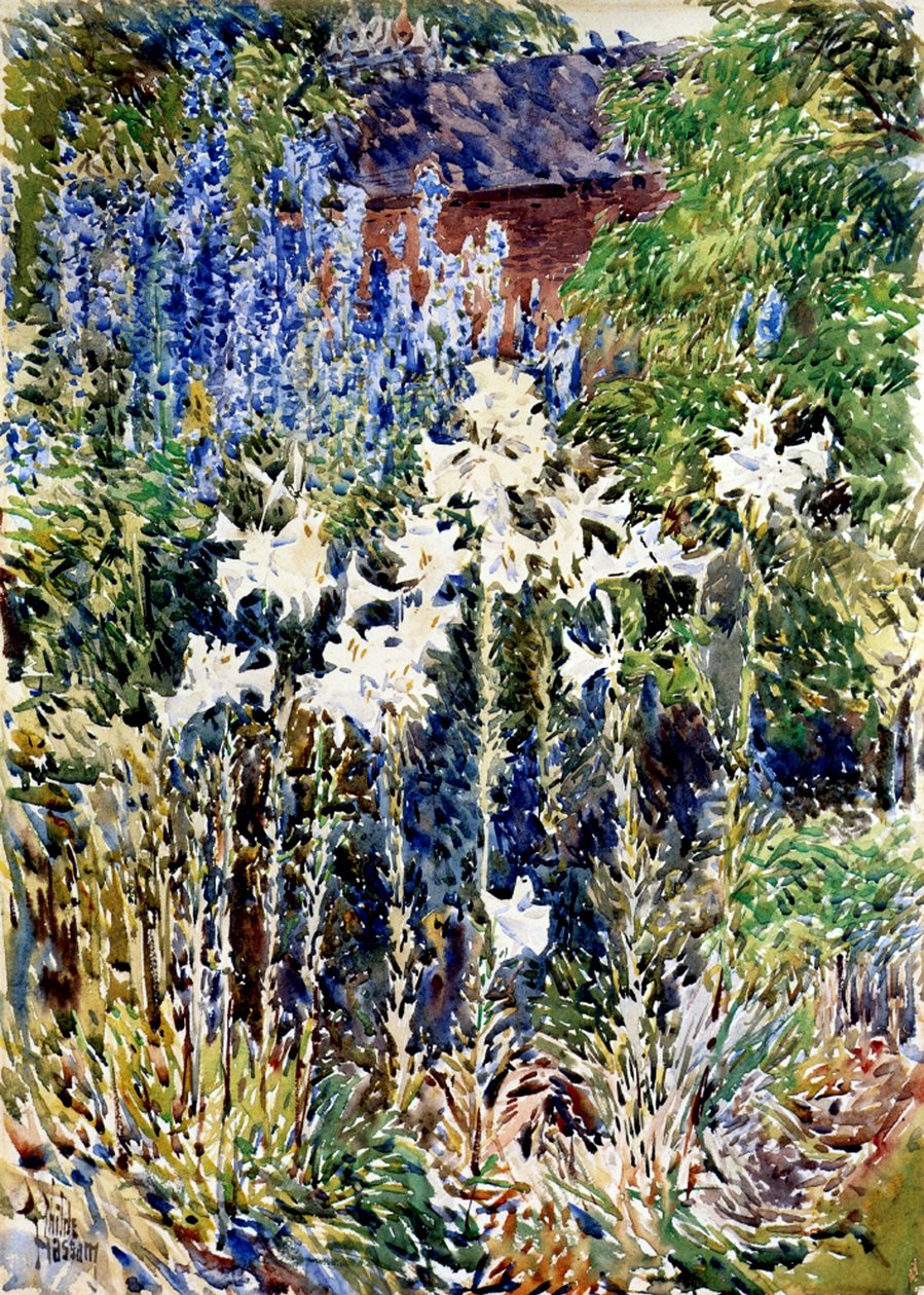 Ogród kwiatowy autorstwa Childe Frederick Hassam
