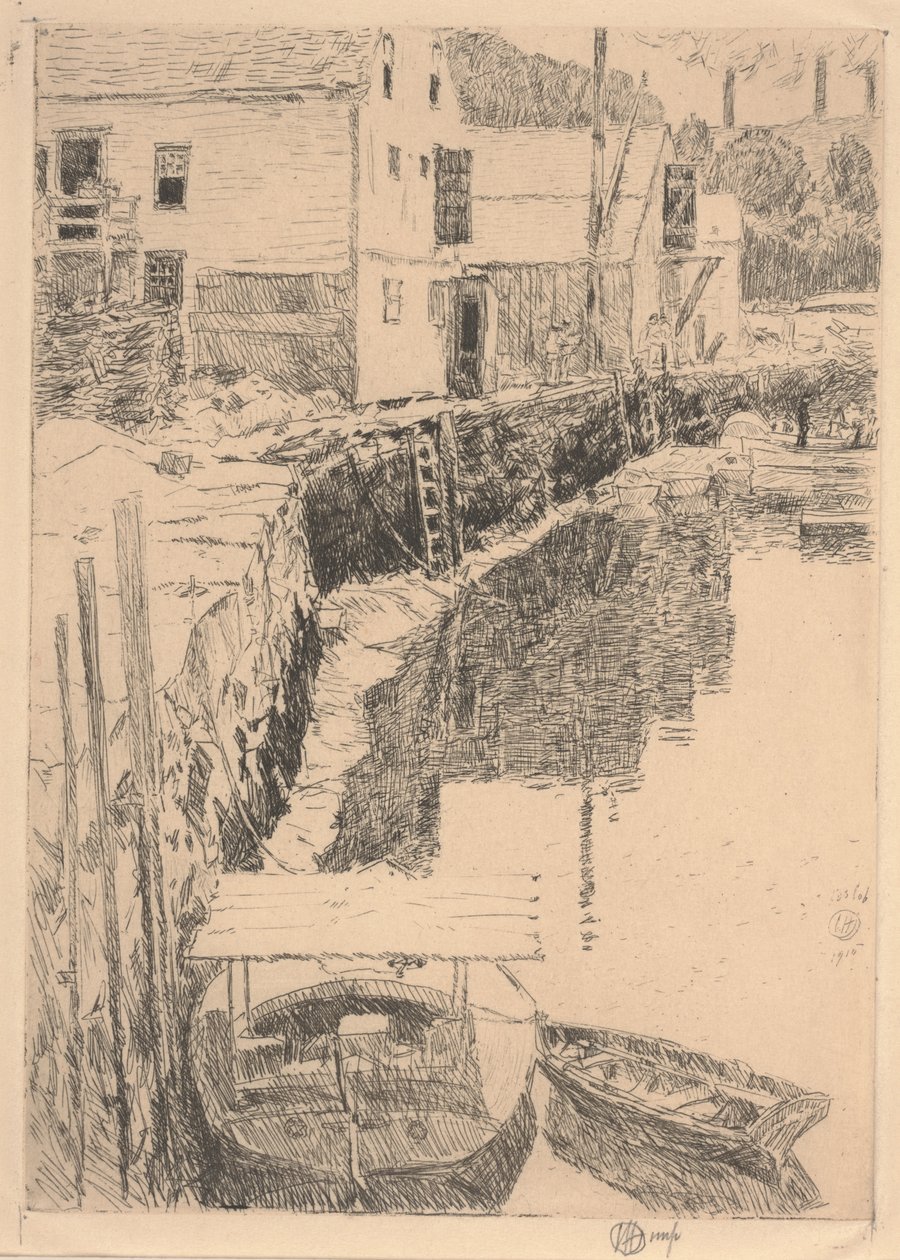 Cos Cob Dock autorstwa Childe Frederick Hassam
