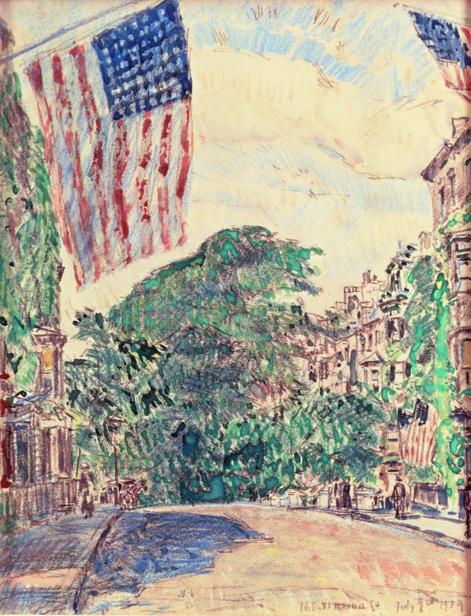 Mount Vernon Street, Boston autorstwa Childe Frederick Hassam