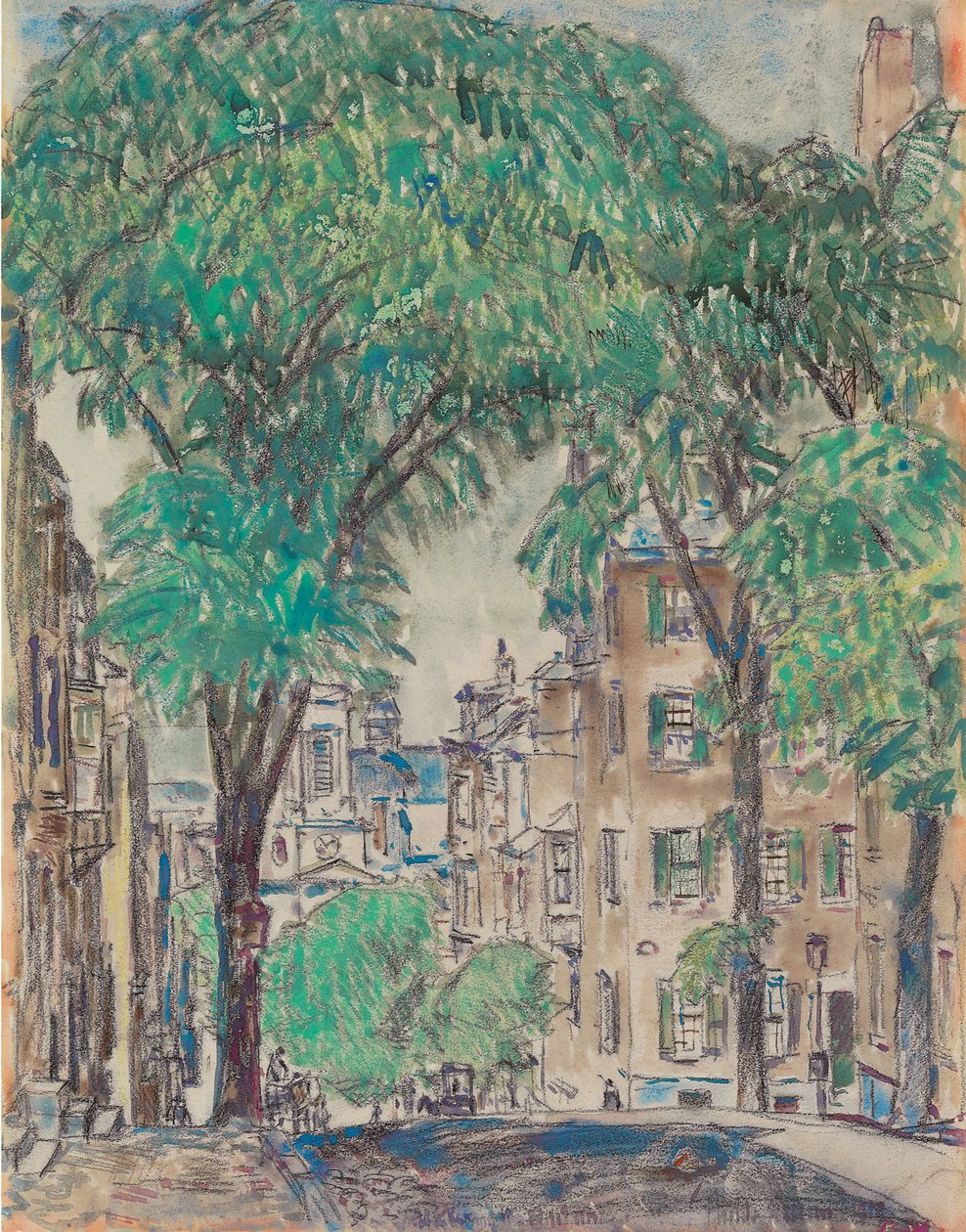 Mount Vernon Street, Boston autorstwa Childe Frederick Hassam