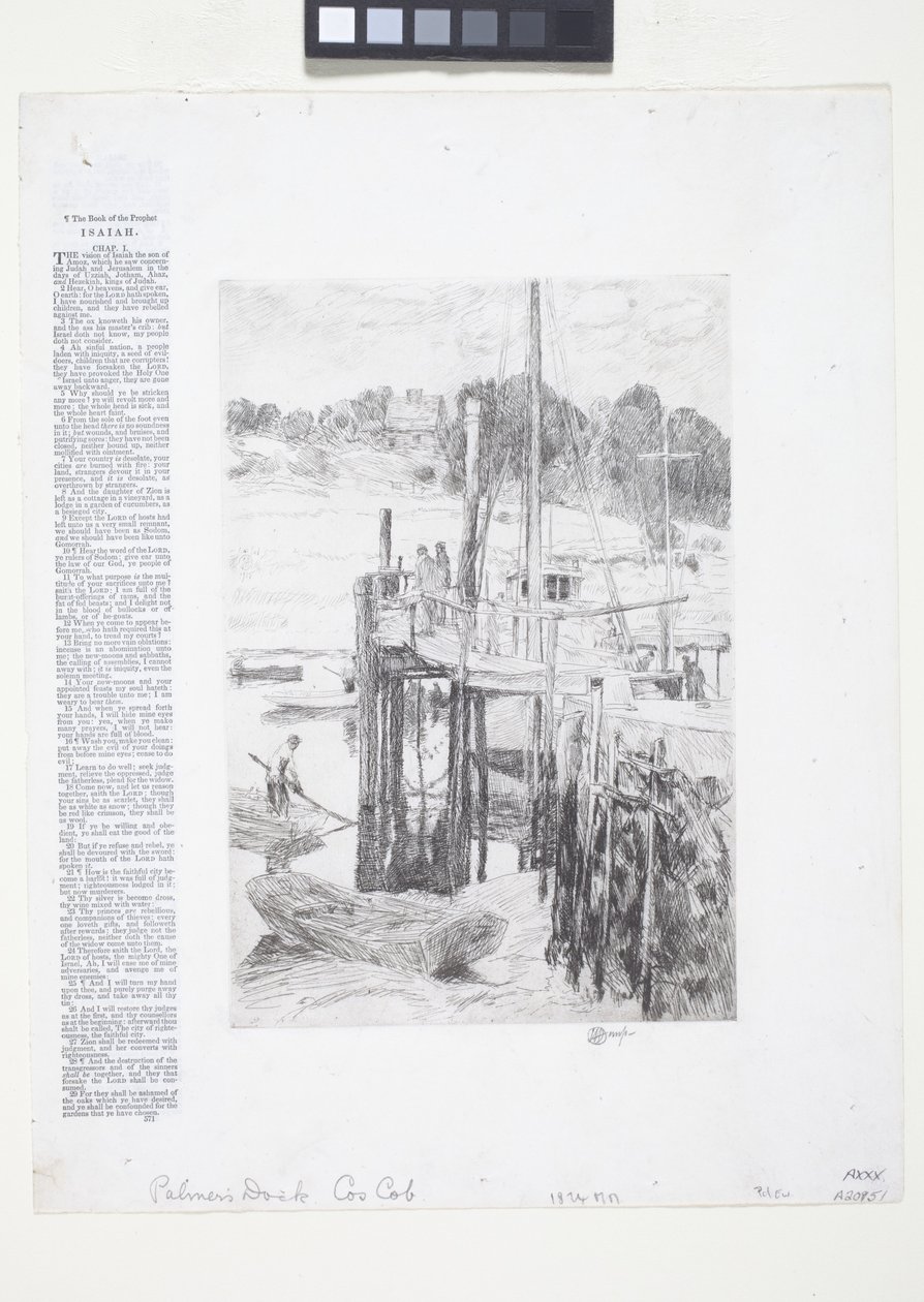 Dok Palmera (akwaforta) autorstwa Childe Frederick Hassam