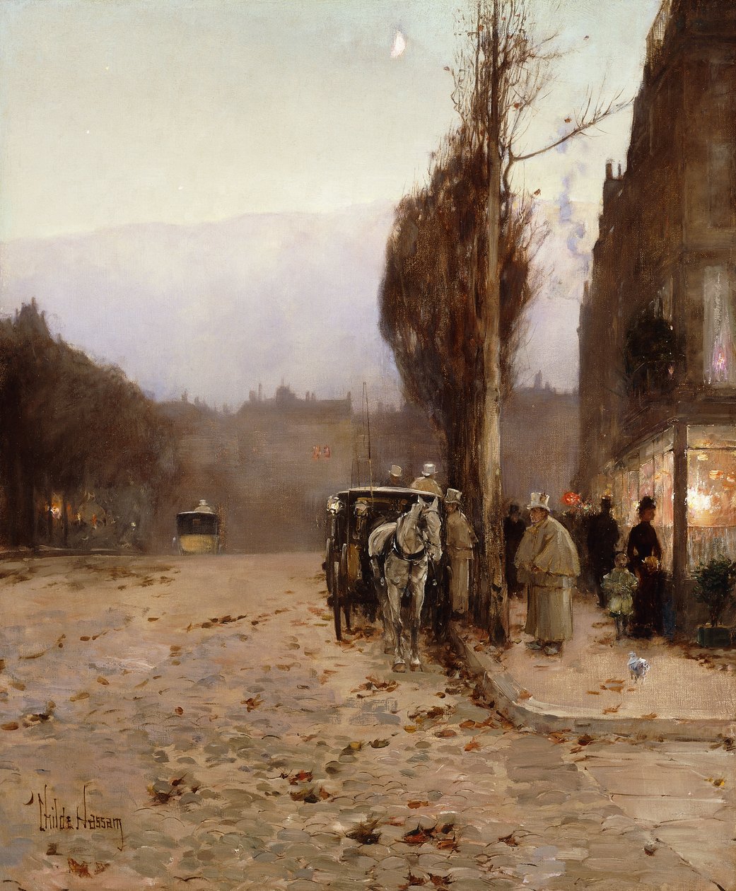 Paryż o zmierzchu autorstwa Childe Frederick Hassam