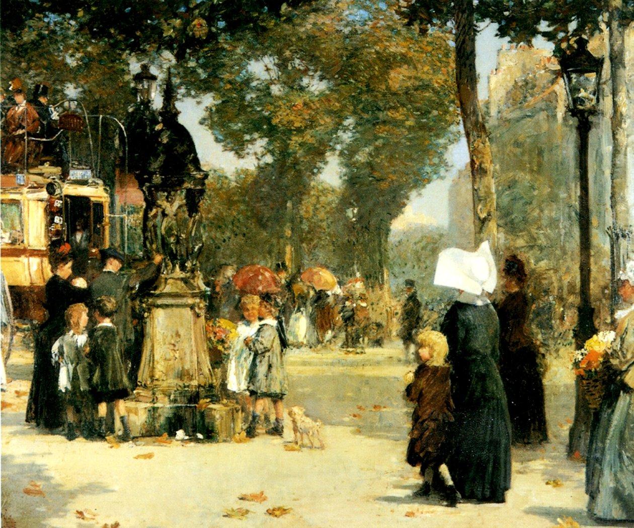 Scena uliczna, Paryż autorstwa Childe Frederick Hassam