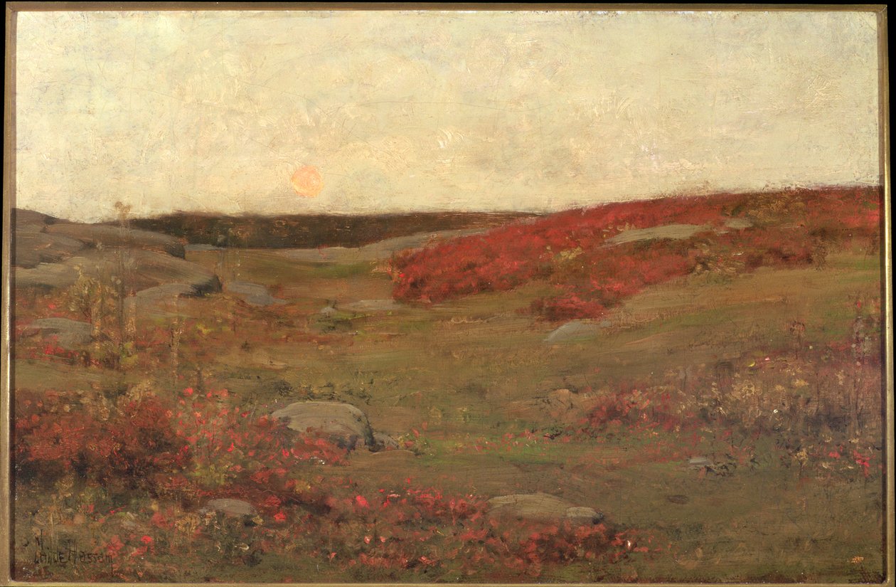 Wschód słońca, jesień, ok.1885 (olej na płótnie) autorstwa Childe Frederick Hassam