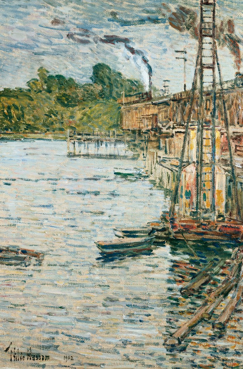 Staw Młyński, Cos Cob, Connecticut autorstwa Childe Frederick Hassam