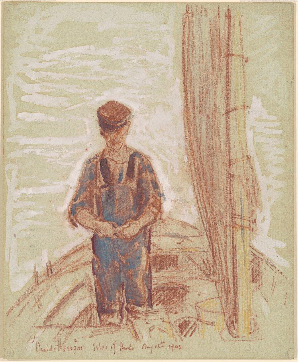 Rybak, Wyspa Ławic autorstwa Childe Hassam