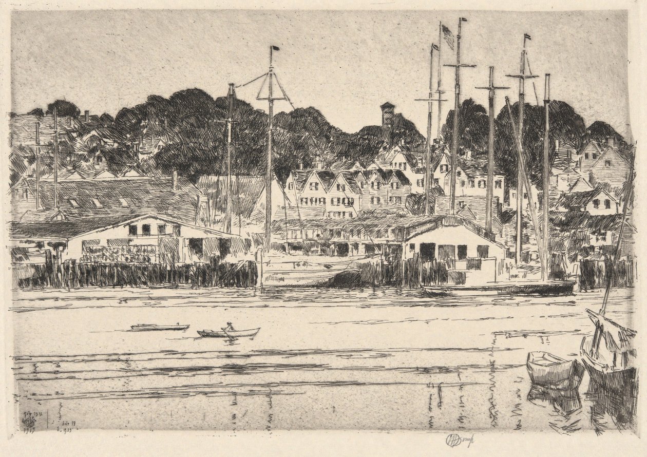 Gloucester, Port Wewnętrzny, 1919 autorstwa Childe Hassam