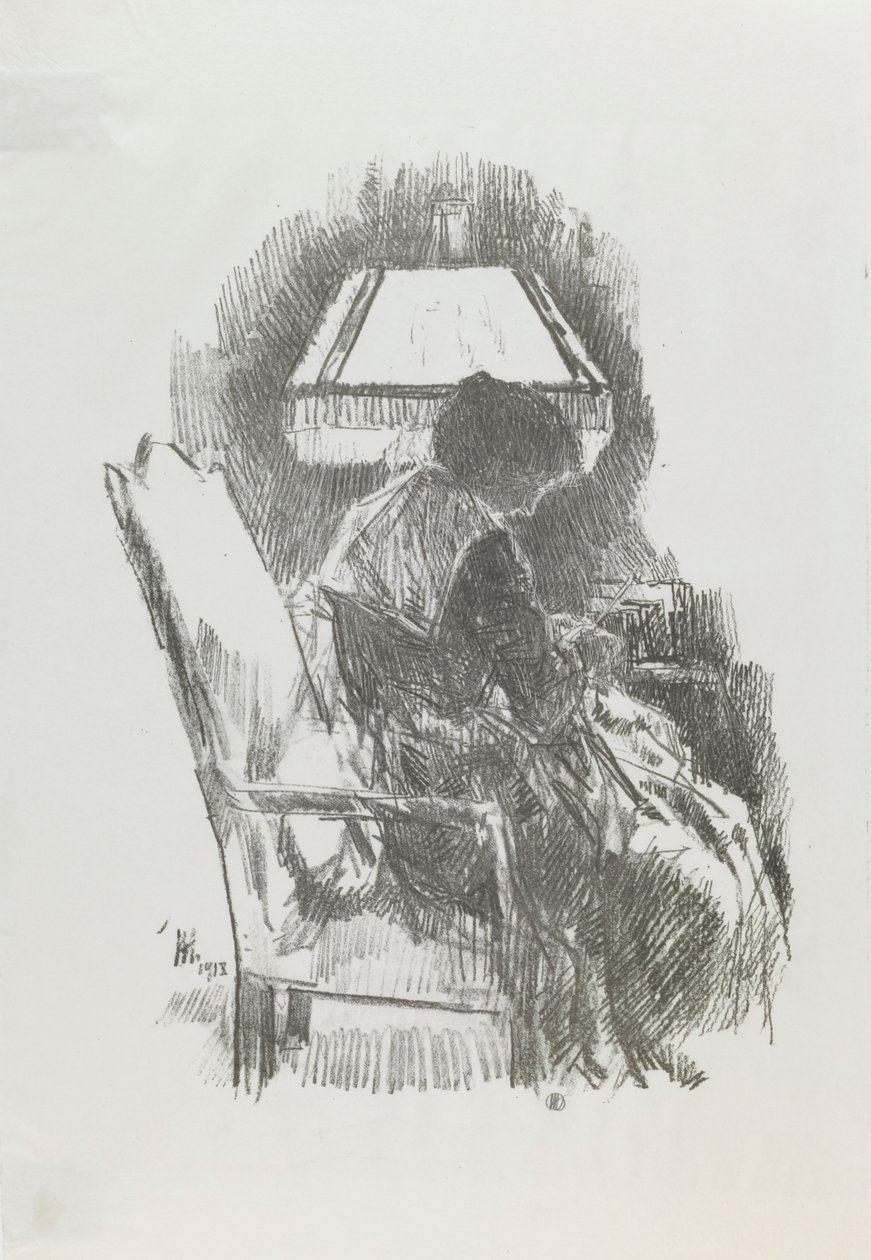 Pani Hassam Knitting autorstwa Childe Hassam