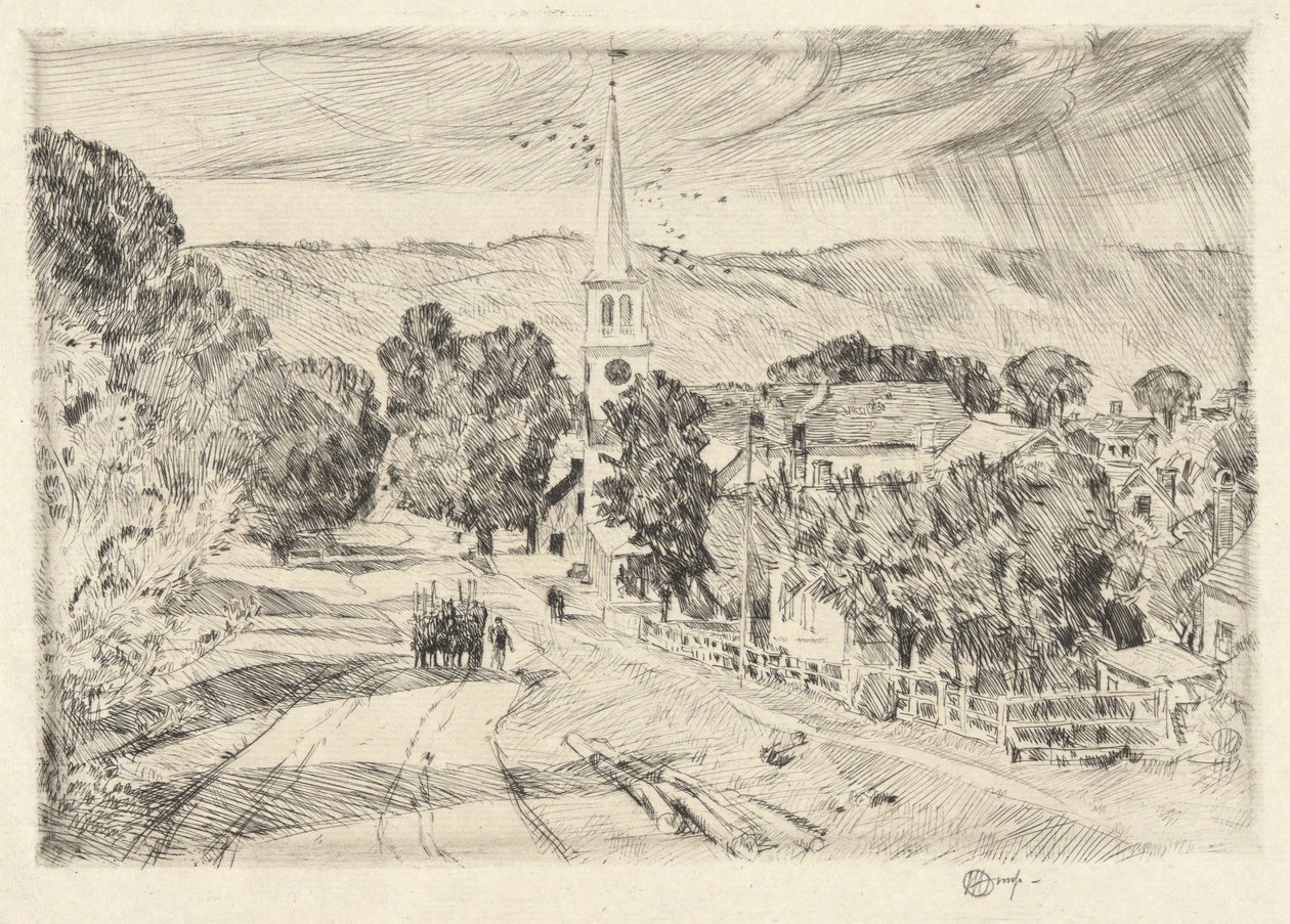 Wioska Vermont, 1923 autorstwa Childe Hassam
