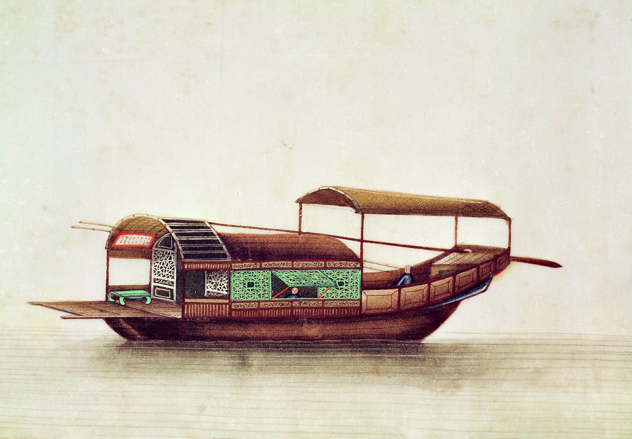 Sampan, okres Qianlong (1736-96) autorstwa Chinese School
