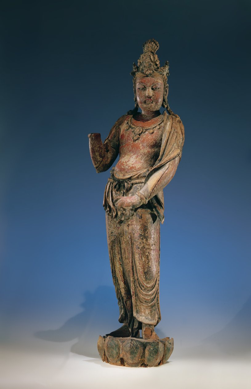 Stojący Kuan-yin, dynastia Yuan (1271-1368), 1282 (drewno) (szczegóły w 394834) autorstwa Chinese School