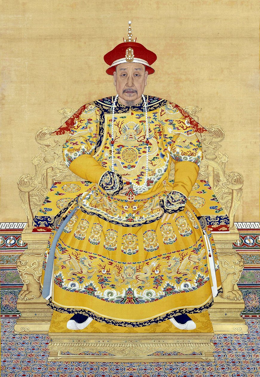 Cesarz Qianlong w podeszłym wieku (1711-1799) autorstwa Chinese School