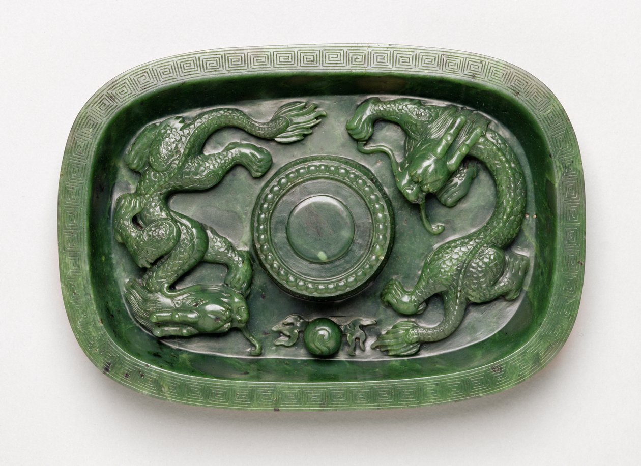 Cesarski stojak na kubek (kamień i drewno) (patrz także 193799) autorstwa Chinese School