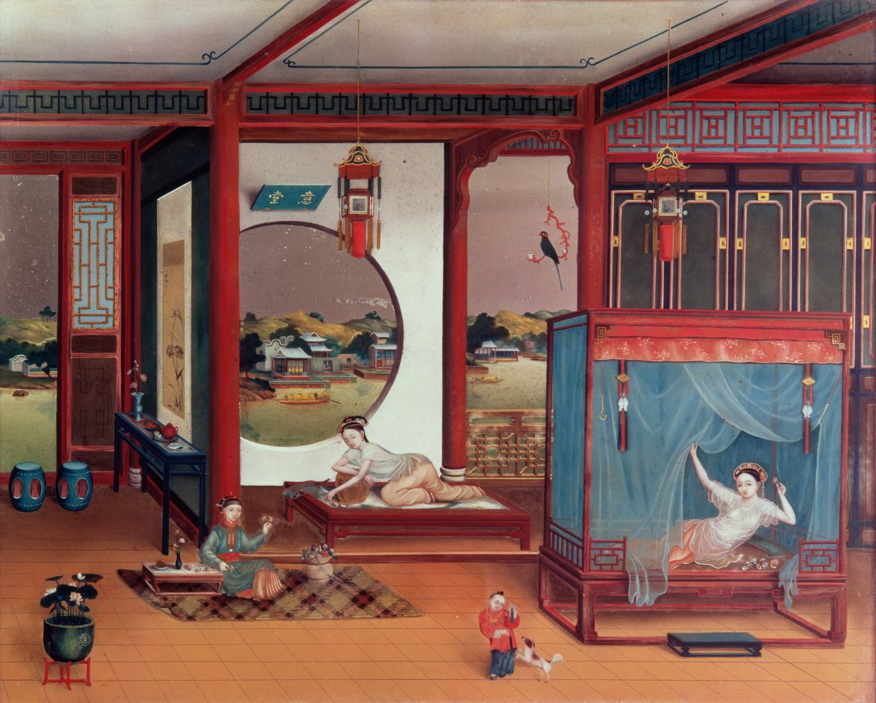 Scena wnętrza autorstwa Chinese School