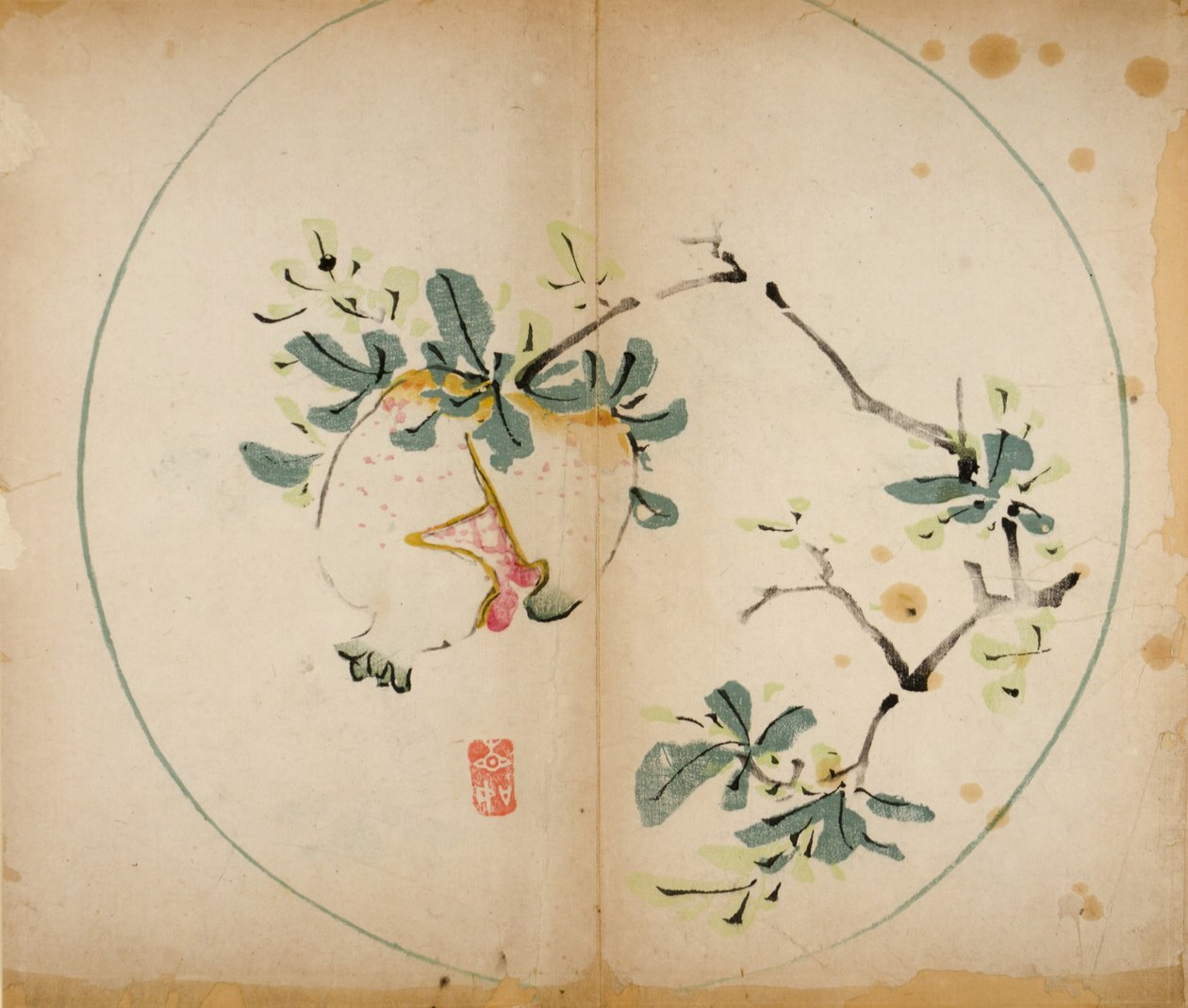 Dziesięć bambusowych odbitek studyjnych, 1643 (drewno) autorstwa Chinese School