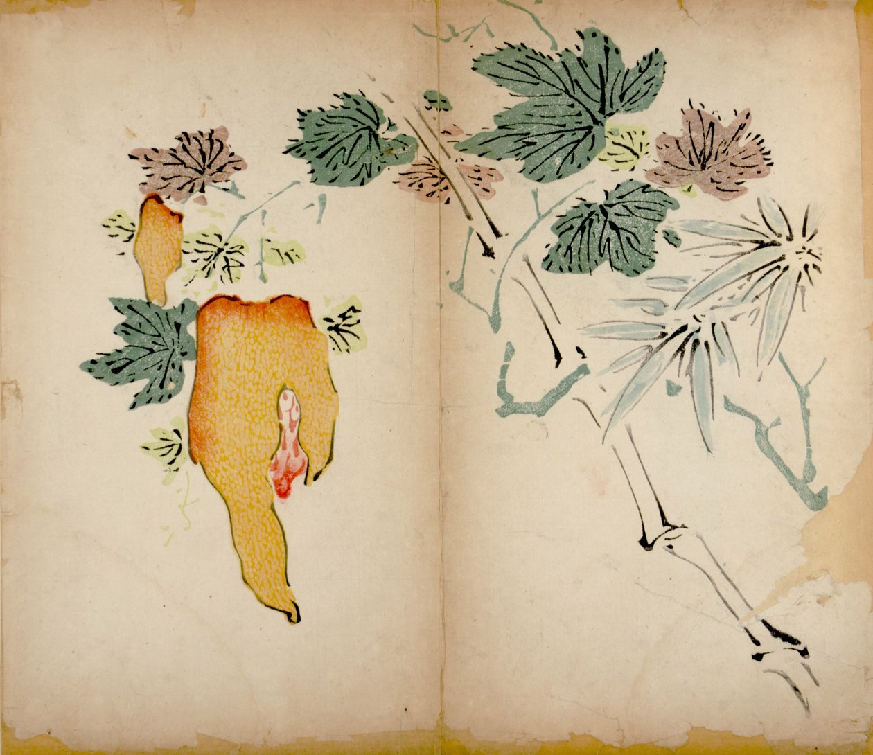 Dziesięć bambusowych odbitek studyjnych, 1643 (drewno) autorstwa Chinese School