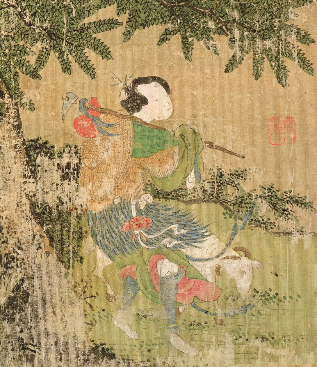 The Traveller, 1700 (wc na jedwabiu) autorstwa Chinese School
