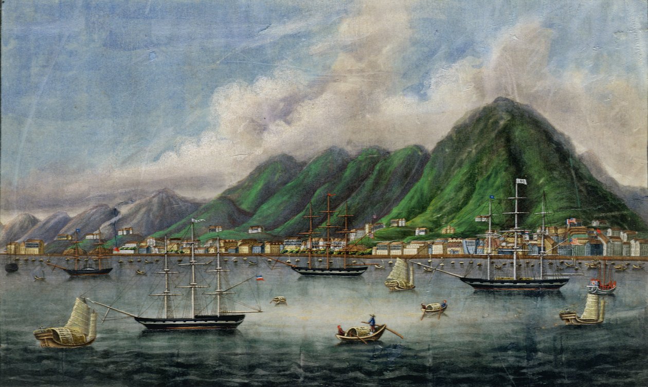 Wyspa Wiktorii, Hongkong, c.1865 autorstwa Chinese School