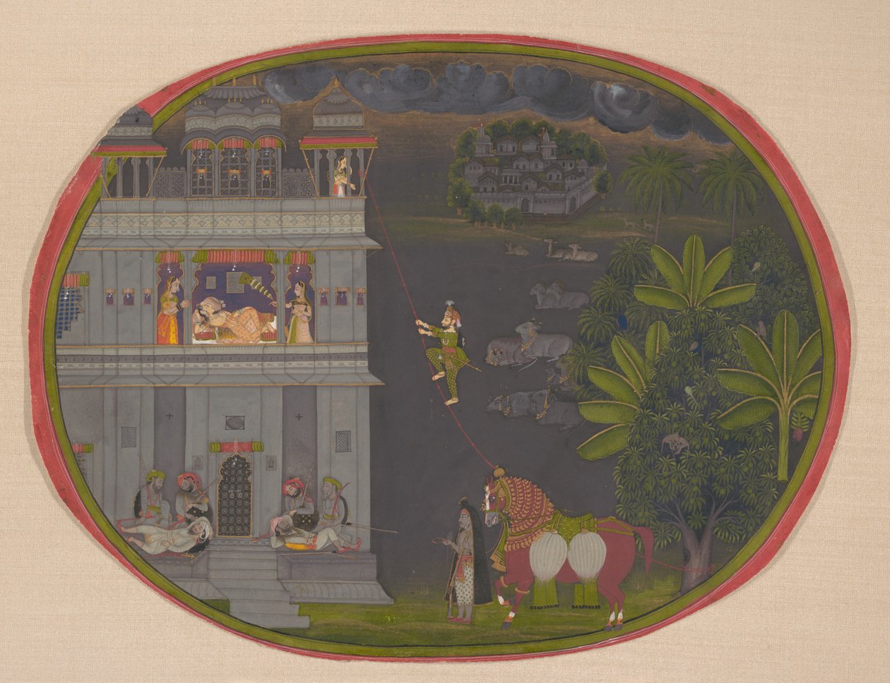 Eskapada nocą :, ca. 1800-10. autorstwa Chokha