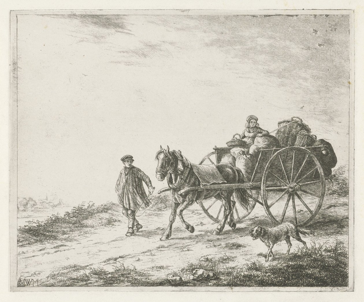 Wózek rolnika z ładunkiem autorstwa Christiaan Wilhelmus Moorrees
