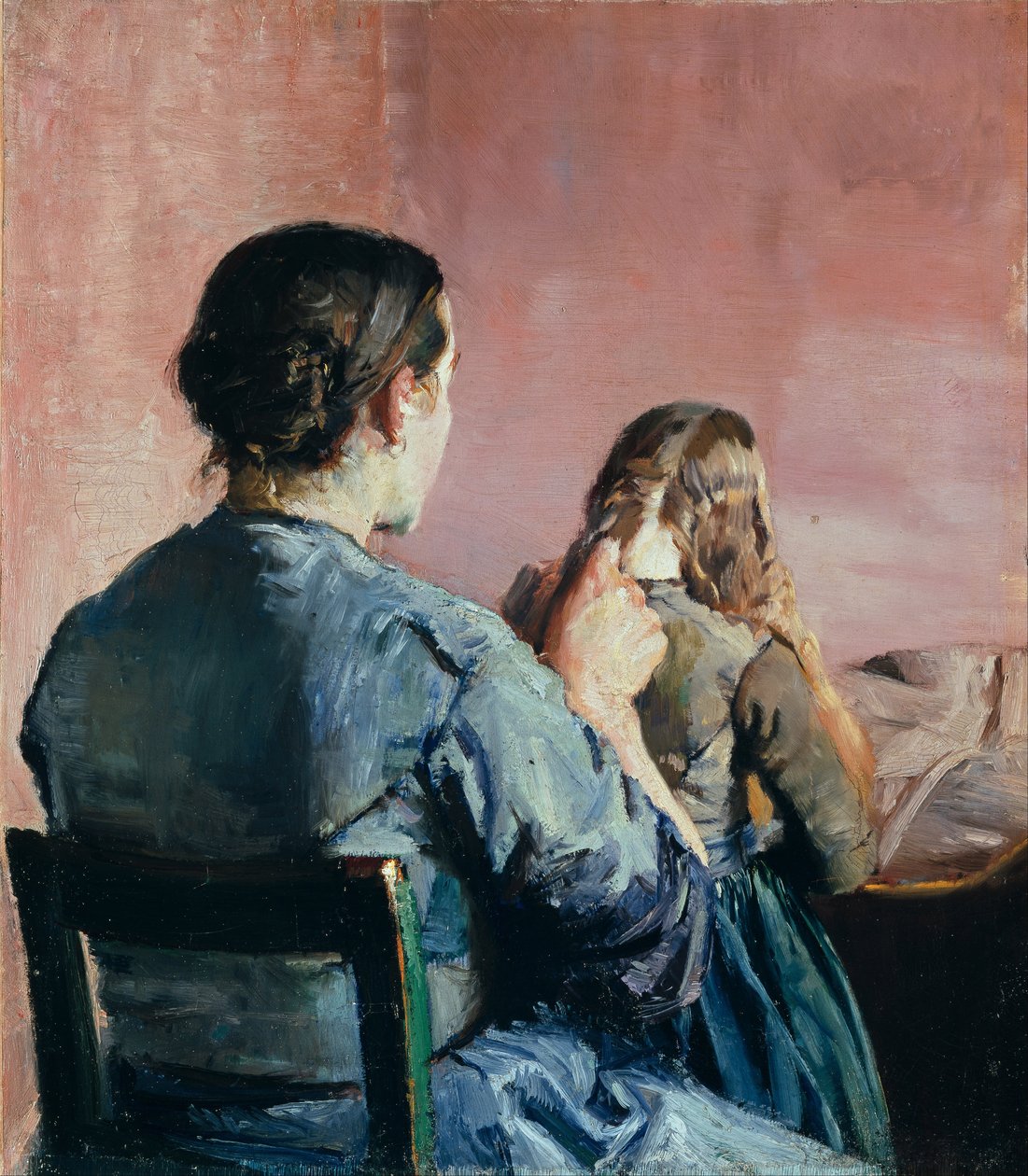 Zaplatanie włosów autorstwa Christian Krohg