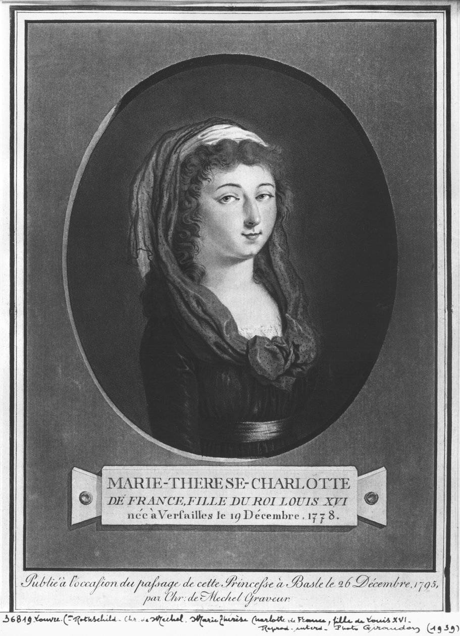 Мари-Терезе-Шарлотта де Франс (1778-1851) арван долоон настай autorstwa Christian von Mechel
