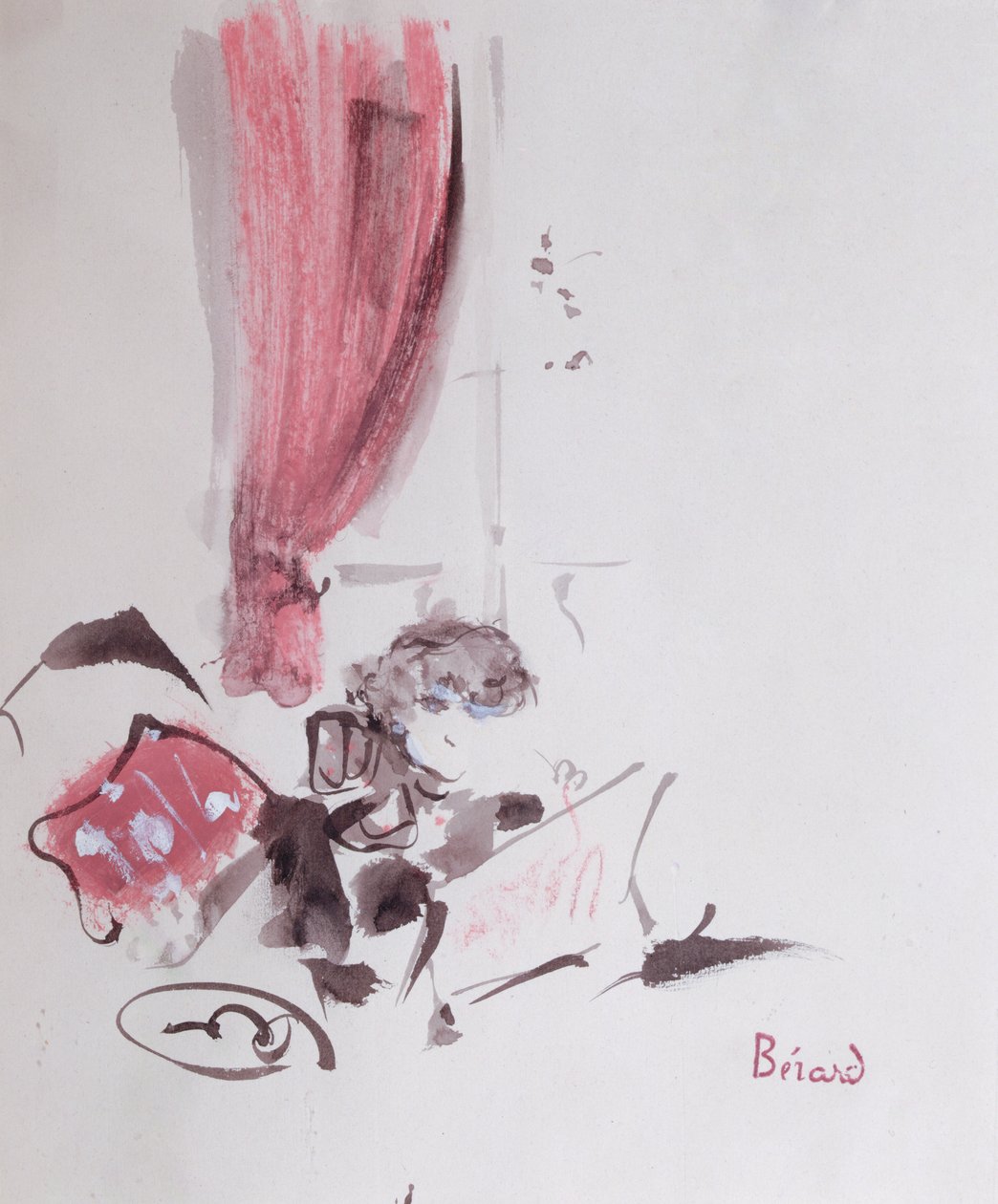 Colette (1873-1954) (gwasz na papierze) autorstwa Christian Bérard