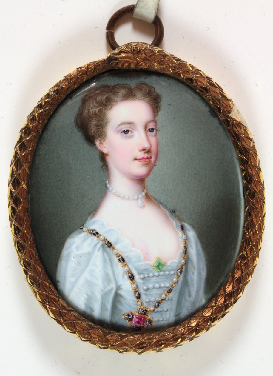 Lady Margaret Cavendish Holles Harley (emalia) autorstwa Christian Friedrich Zincke