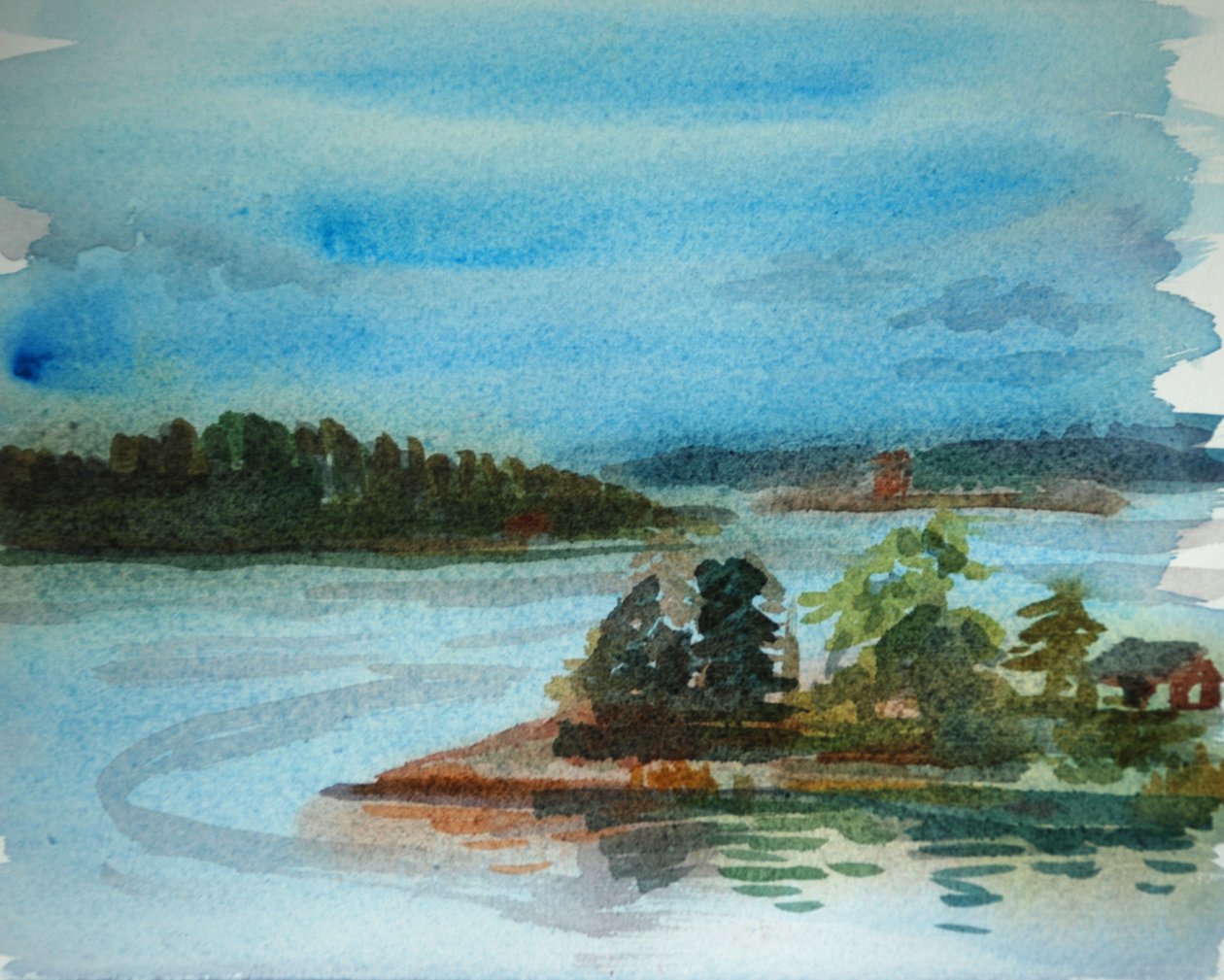 Archipelag 3, 2010 (akwarela) autorstwa Christian Furr