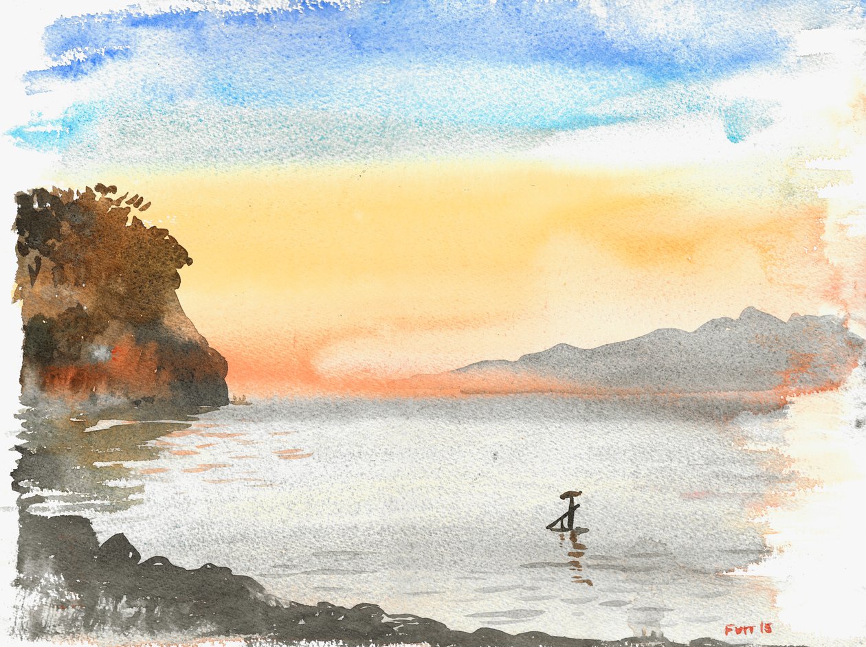 Astrakeri Corfu, 2015 (akwarela) autorstwa Christian Furr