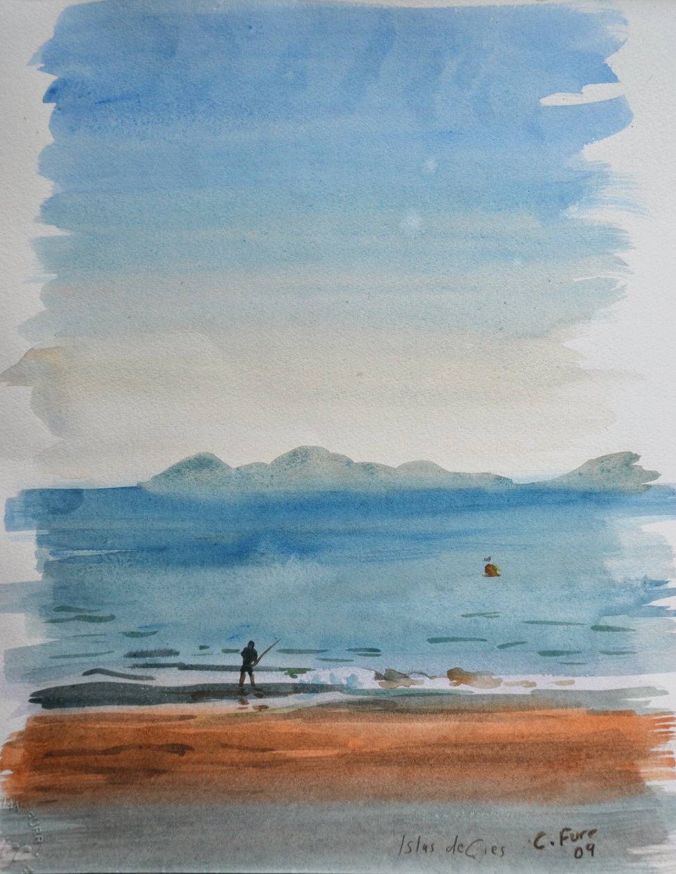 Islas De Cies, 2013 (akwarela) autorstwa Christian Furr