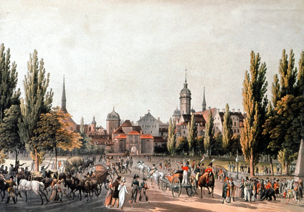 Targi w Lipsku, ok. 1810-20 (rycina) autorstwa Christian Gottlob Hammer